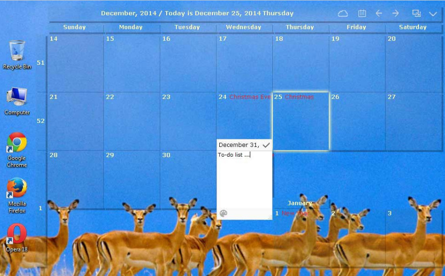 Desktop Calendar Free