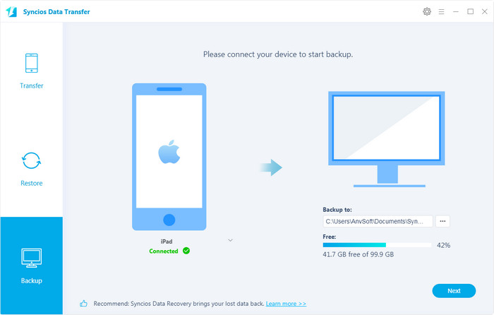 Anvsoft SynciOS Data Transfer Free